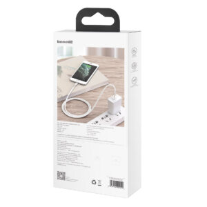 Baseus laidas Cafule Metal USB - Lightning 1,0 m 2,4A baltas - Image 9