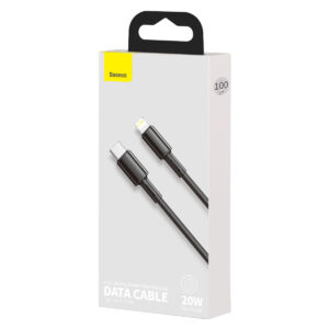 Baseus laidas High Density PD USB-C – Lightning 1,0 m juodas 20W - Image 7