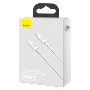 Baseus laidas Superior PD USB-C - Lightning 0,25 m baltas 20W - Image 6