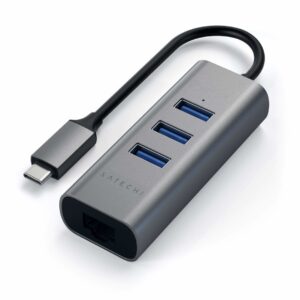 Satechi ST-TC2N1USB31AM knyginių kompiuterių dokas / jungčių replikatorius USB 3.2 Gen 1 (3.1 Gen 1) Type-C Pilka
