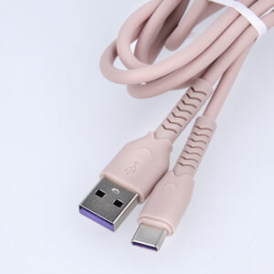 Maxlife MXUC-04 laidas USB - USB-C 1,0 m 3A rožinis - Image 5
