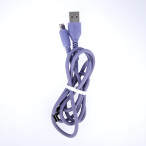 Maxlife MXUC-04 laidas USB - USB-C 1,0 m 3A violetinis - Image 3