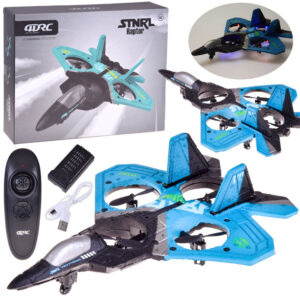 Nuotoliniu būdu valdomas naikintuvo dronas Raptor lengvas kvadrokopteris RC0726 NI