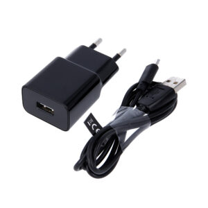 Maxlife MXTC-01 įkroviklis 1x USB 2.1A juodas + microUSB laidas