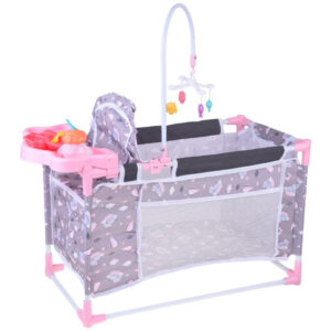 2-in-1 Sweet Dream lėlių rinkinys – lovytė ir maitinimo kėdutė ZA5918 - Image 3