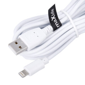 Maxlife laidas USB - Lightning 3,0 m 2A baltas - Image 2