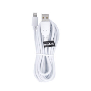 Maxlife laidas USB - Lightning 3,0 m 2A baltas - Image 3