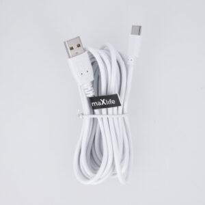 Maxlife laidas USB - USB-C 3,0 m 2A baltas - Image 2