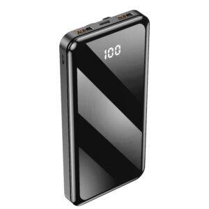 Forever išorinė baterija TB-411 ALLin1 10000 mAh su laidais USB-C + Lightning + microUSB juoda