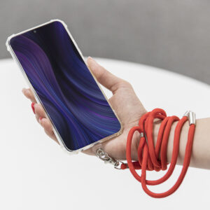 Universalus kaklo dirželis telefonams, raudonas - Image 11