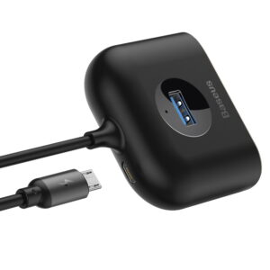 Baseus adapteris HUB Square USB 3.0 į 4x USB juodas - Image 5