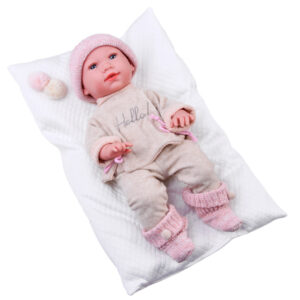 LĖLĖ KŪDIKIS 48 cm interaktyvi, verkia, čiauška, kvepianti + antklodė ZA6577 - Image 2
