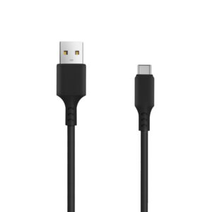 Setty įkroviklis 1x USB 2,4A juodas + USB-C laidas 1,0 m NAUJAS - Image 2