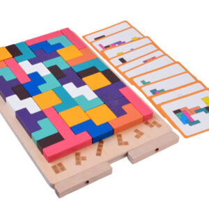 Medinis loginis galvosūkis su spalvotais blokeliais – „Tetris“ galvosūkis ZA6613 - Image 2