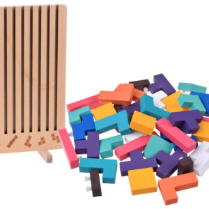 Medinis loginis galvosūkis su spalvotais blokeliais – „Tetris“ galvosūkis ZA6613 - Image 6