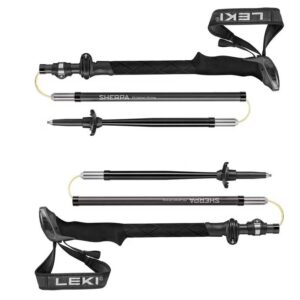 Žygių lazdos LEKI SHERPA FX, 120–140 cm, juodos