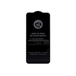 6D grūdintas stiklas Samsung Galaxy S22 / S23 juodu rėmeliu, suderinamas su pirštų atspaudų skaitytuvu - Image 4