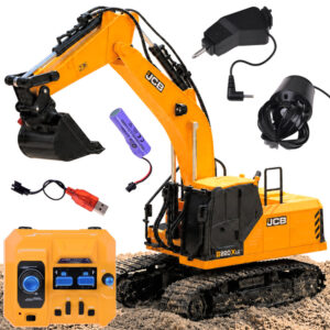 Nuotoliniu būdu valdomas ekskavatorius, licencijuotas JCB + 3 priedai RC0790