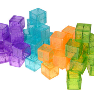 Magnetinės konstruktoriaus kaladėlės spalvotos skaidrios 42 vienetai ZA6354 - Image 5