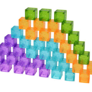 Magnetinės konstruktoriaus kaladėlės spalvotos skaidrios 42 vienetai ZA6354 - Image 7
