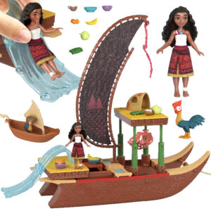 Mattel Disney Moana lėlė iš „Moana 2“ rinkinio su valtimi + priedai ZA6702