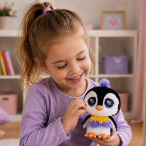 Hasbro Littlest Pet Shop talismanas juodai baltas pingvinas 16cm ZA6725 - Image 2