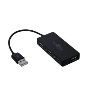 Maxlife Home Office USB 2.0 šakotuvas USB - 4x USB 0,15 m juodas + laidas 1,5 m - Image 2