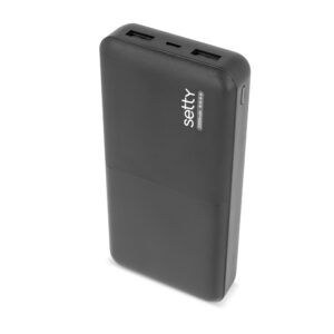 Setty išorinė baterija 20000 mAh SPB-20 juoda