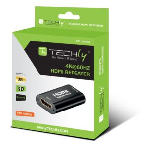 Techly IDATA HDMI2-RIP4KT vaizdo ir garso signalų ilgintuvas AV kartotuvas Juoda - Image 2
