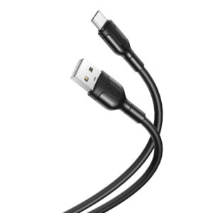 XO laidas NB212 USB - USB-C 1,0 m 2,1A juodas