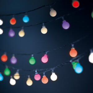 Saulės energija maitinama LED girlianda FROSTED BALLS SFB62 6,5m 30 lempučių, daugiaspalvė Forever Light - Image 3