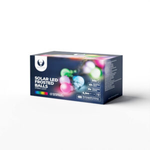 Saulės energija maitinama LED girlianda FROSTED BALLS SFB62 6,5m 30 lempučių, daugiaspalvė Forever Light - Image 1