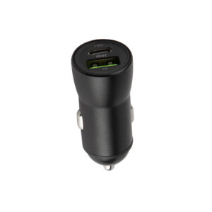 Maxlife MXCC-04 PD QC automobilinis įkroviklis 1x USB-C 1x USB 20W juodas - Image 2