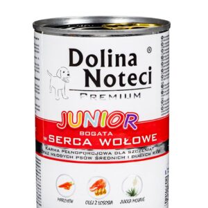 DOLINA NOTECI Premium Junior Rich in beef hearts - Šlapias maistas šunims - 400 g
