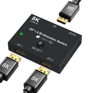 Techly IDATA-DP-2DP-8KT vaizdo signalo jungiklis DisplayPort - Image 1