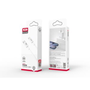 XO laidas NB-Q189B PD USB-C - Lightning 2,0m 20W baltas - Image 2