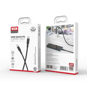 XO kabelis NB-Q199 PD USB-C - USB-C 1,5m 100W juodas - Image 3