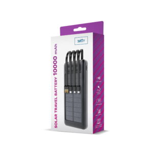 Setty saulės energijos išorinė baterija SLR-100 10000 mAh juoda - Image 8