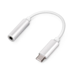Setty adapteris USB-C – 3,5 mm garso jungtis, baltas