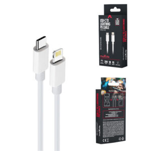 Maxlife MXUC-05 laidas USB-C - Lightning 1,0 m 20W baltas - Image 7