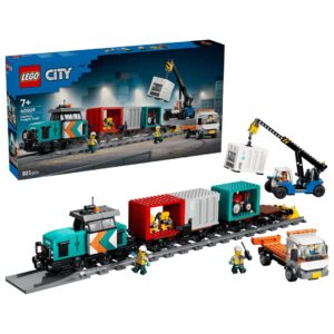 LEGO CITY 60509 Harbor Freight traukinys su kranu ir sunkvežimiu