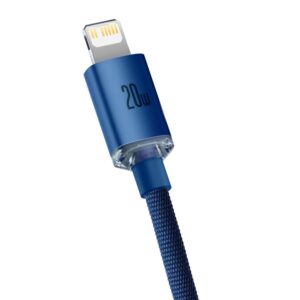 Baseus laidas Crystal Shine USB-C - Lightning 2,0 m 20W mėlynas - Image 3