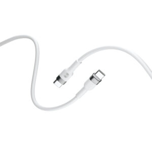 Forever Flexible USB-C – USB-C laidas 1,0 m 60W baltas