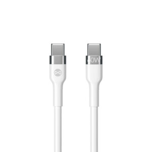 Forever lankstus laidas USB-C - USB-C 2,0 m 60W baltas - Image 2