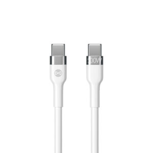 Forever Flexible laidas USB-C - USB-C 2,0 m 100W baltas - Image 2