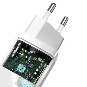 Baseus sieninis įkroviklis GaN2 Lite PD 65W 1x USB-C 1x USB baltas - Image 6