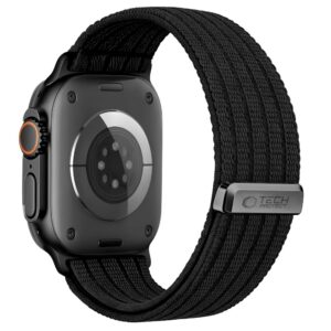TECH-PROTECT NYLON SPORT APPLE WATCH 8 / 9 / 10 / 11 / SE / ULTRA (44 / 45 / 46 / 49 MM) JUODAS - Image 2