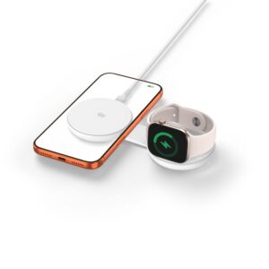Tech-Protect A55 2IN1 MAGNETINIS MagSafe BELAIDIS ĮKROVIKLIS 25W QI2.2 BALTAS - Image 2