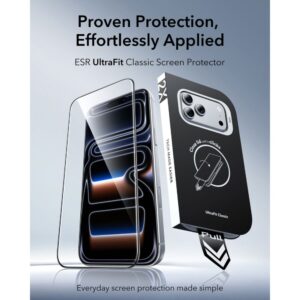 GRŪDINTAS STIKLAS ESR ULTRAFIT Classic TEMPERED GLASS 2-PACK Apple iPhone 17 PRO MAX / 18 PRO MAX JUODAS - Image 2