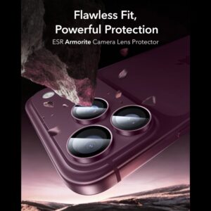 KAMEROS APSAUGA ESR ARMORITE CAMERA PROTECTOR Apple iPhone 18 PRO / 18 PRO MAX DEEP BURGUNDY - Image 2
